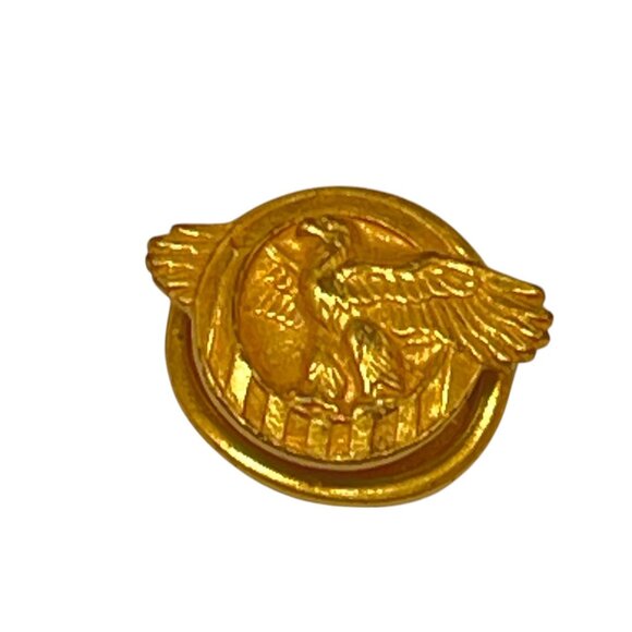 Vintage Gold-Toned Eagle Clutch Back Lapel Pin - Picture 3 of 6